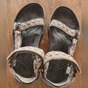 Black and Tan TEVA Sandals